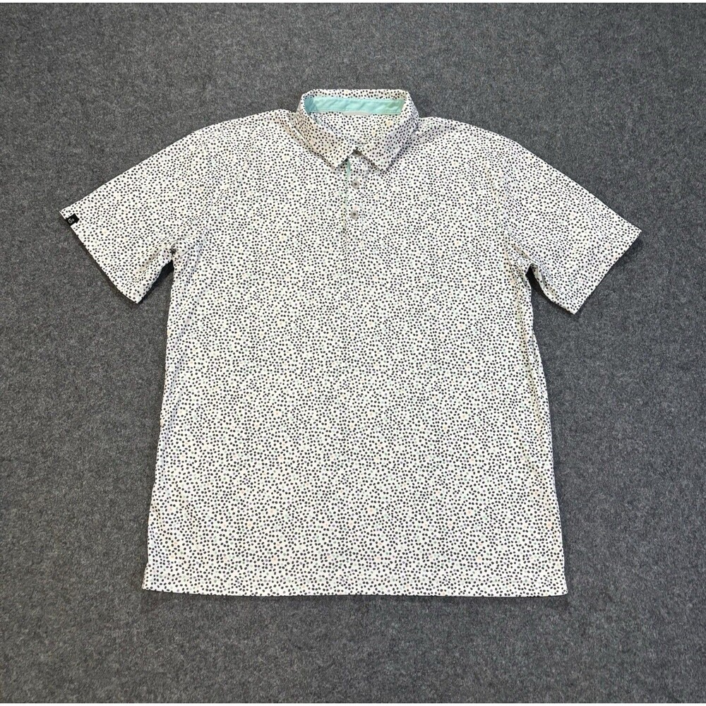 Swannies Polo Shirt Mens Large Golf Performance Stretch Short Sleeve